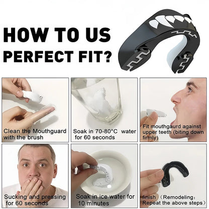 Sports Mouth Guard Teeth Protector Adults Junior EVA Mouthguard for Boxing Basketball Lacrosse Football MMA Martial Arts Hockey